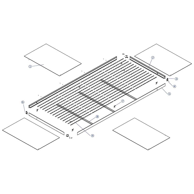 Ceiling light boxes explosion view
