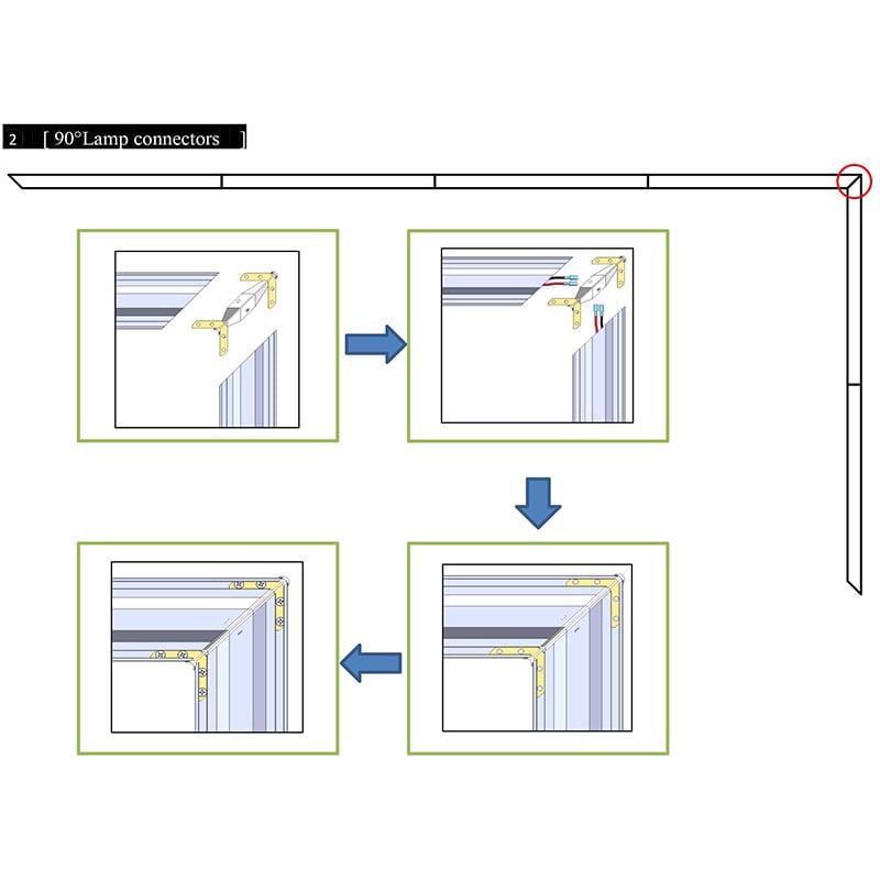 Garage LED Lights Assembling-3