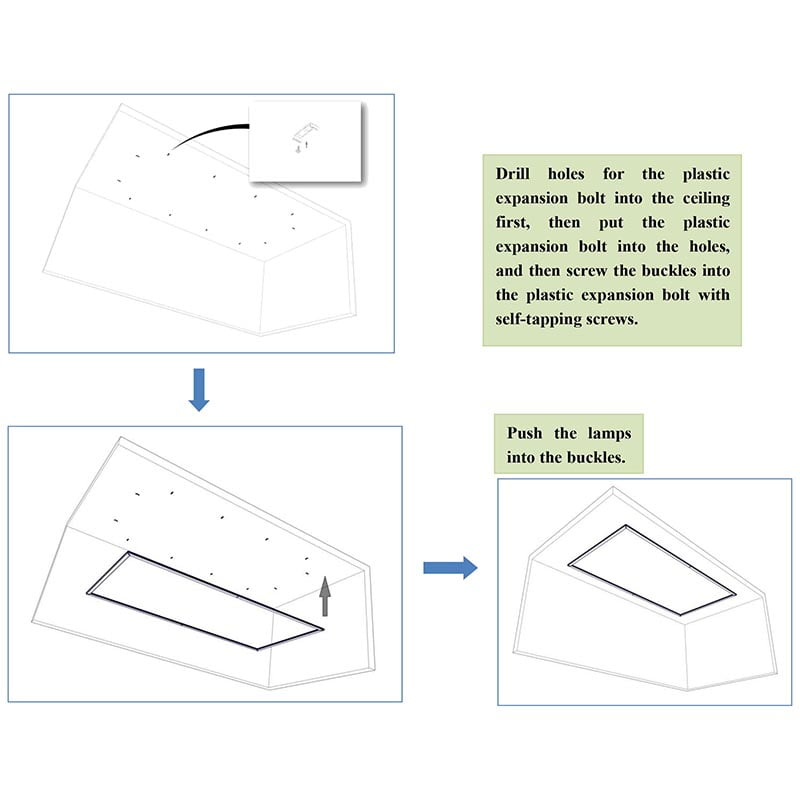 Garage LED Lights Mounting instruction