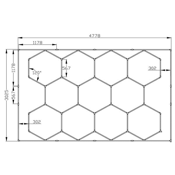 Hex LED lights Circuit Diagram-1