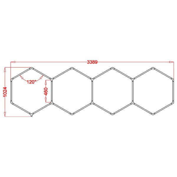 hexagon colour changing lights