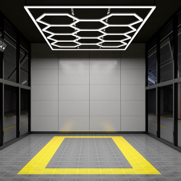 hexagon garage workshop detailing wall or ceiling lights