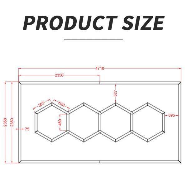 hexagon led ceiling lights