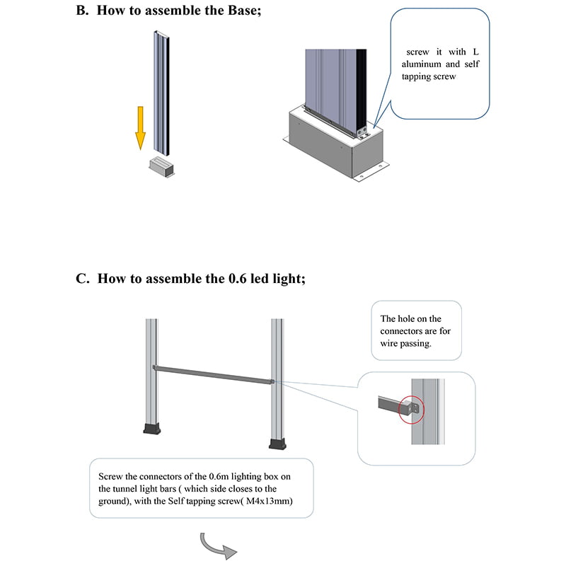 light tunnel detailing Assembling-3