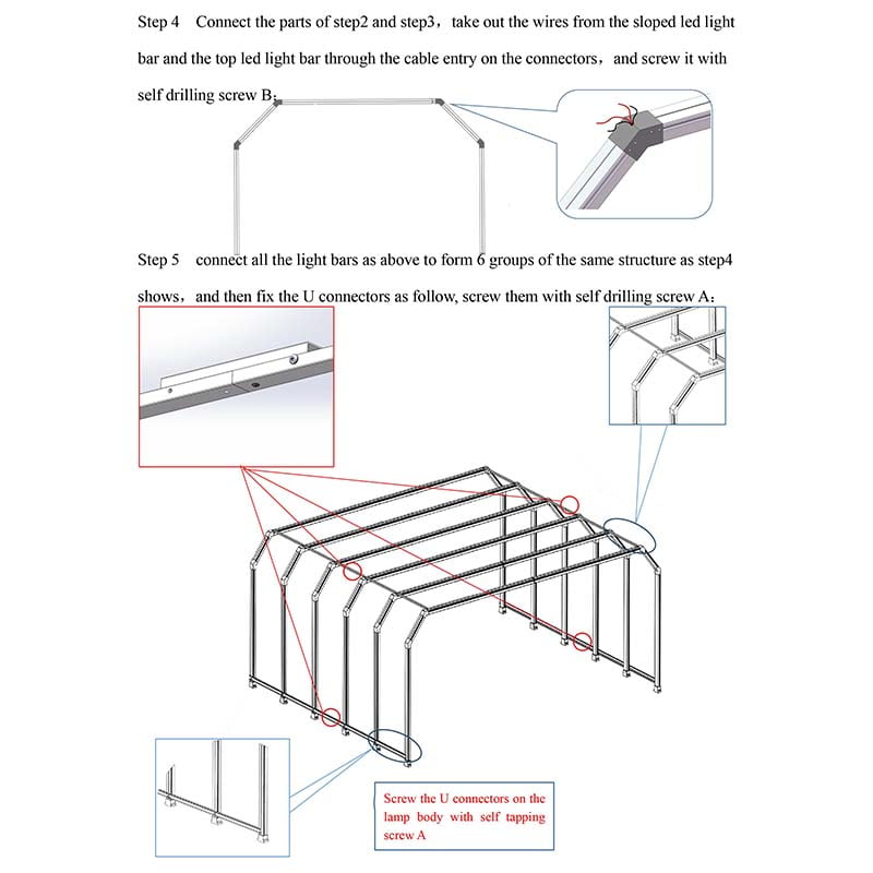light tunnel led Assembling-2
