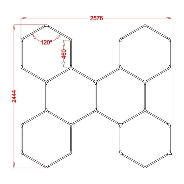rgb hexagon garage lighting