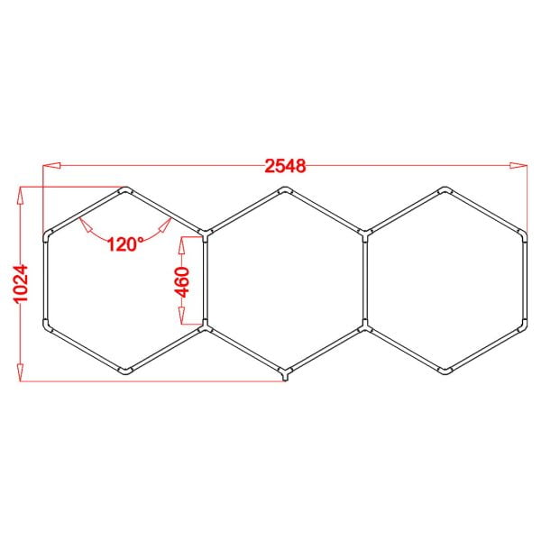 rgb hexagon wall lights