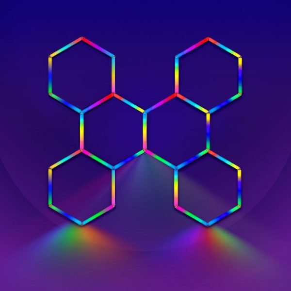 rgb led hexagon lights
