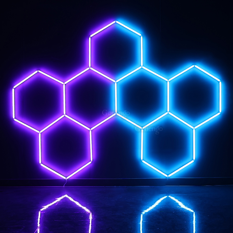 rgb hexagon lights garage