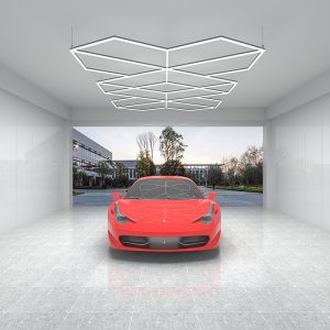 Garage detailing geometric LED light