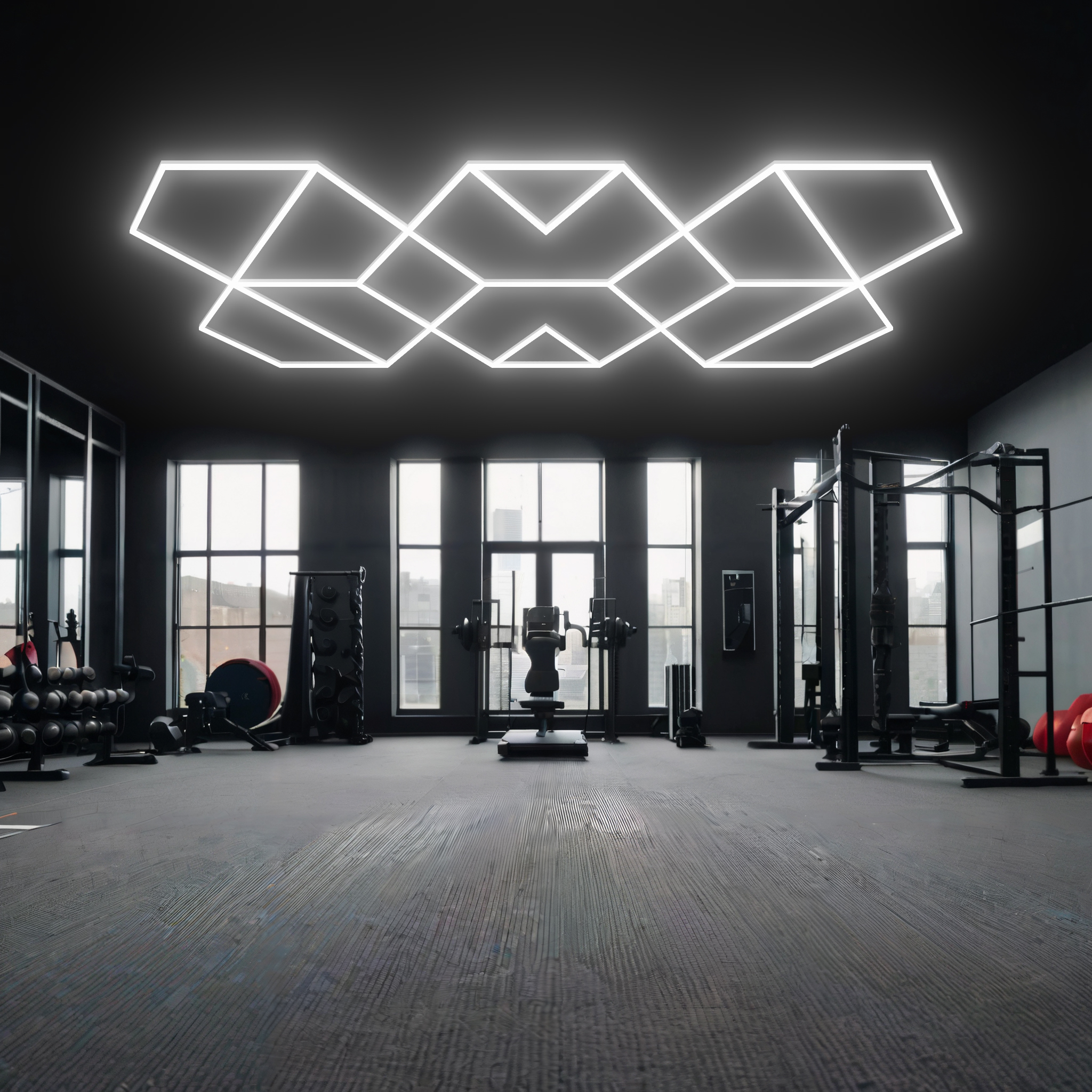 LED geometric ceiling light for ceiling