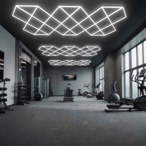 LED geometric light for gym
