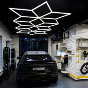 LED snowflake light for car detailing