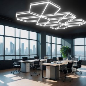 garage ceiling geometric LED light for office