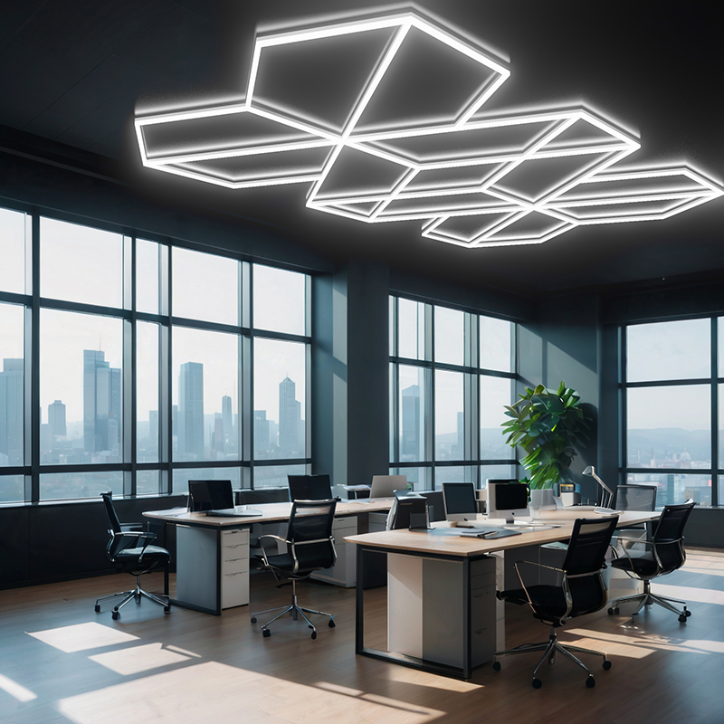 garage ceiling geometric LED light for office
