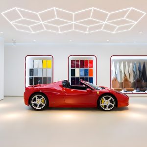 garage work polygon LED geometric ceiling light