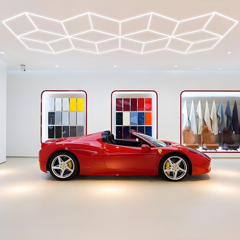 garage work polygon LED geometric ceiling light