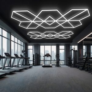 geometric LED polygonal light for gym