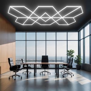 geometric LED polygonal light for office