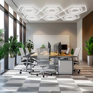 geometric polygon LED light ceiling