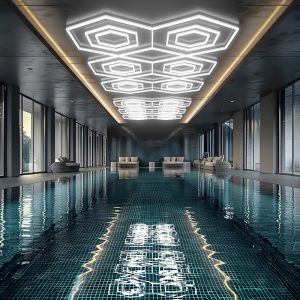 geometric polygon LED light for ceiling