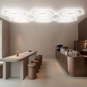 geometric polygon LED light for office