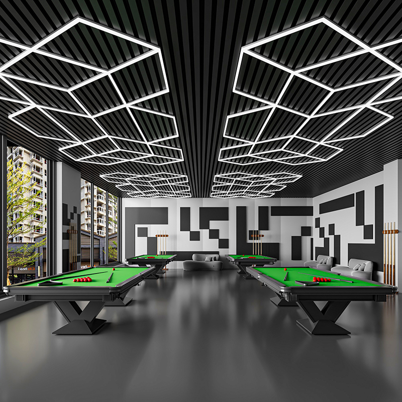 geometric polygonal LED light for ceiling