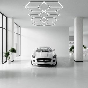 polygon LED geometric ceiling light