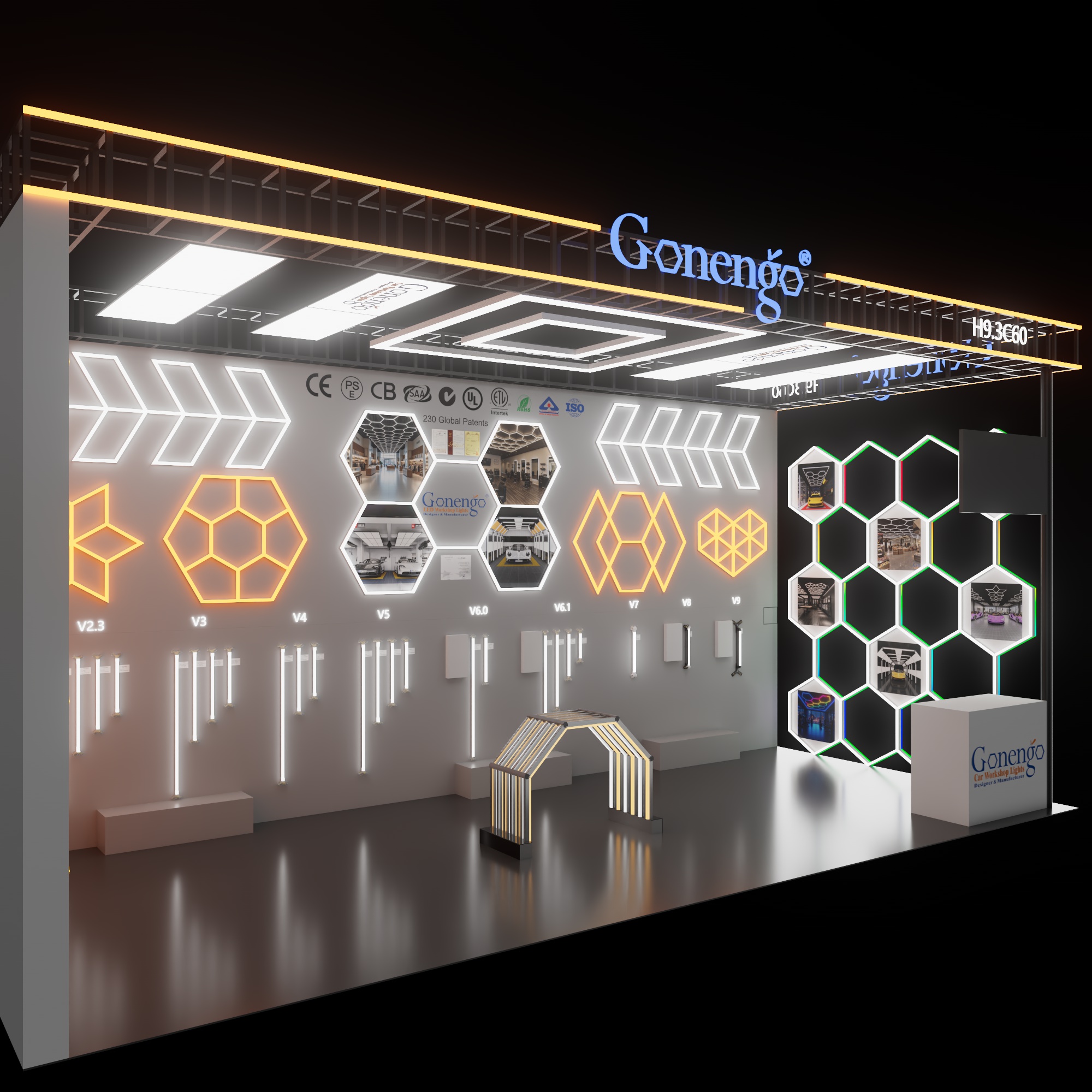 hexagon lighting