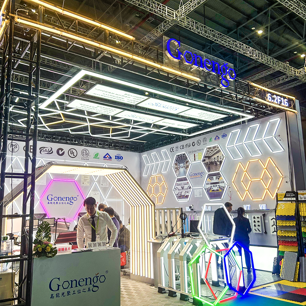 polygonal LED lights for garage ceiling