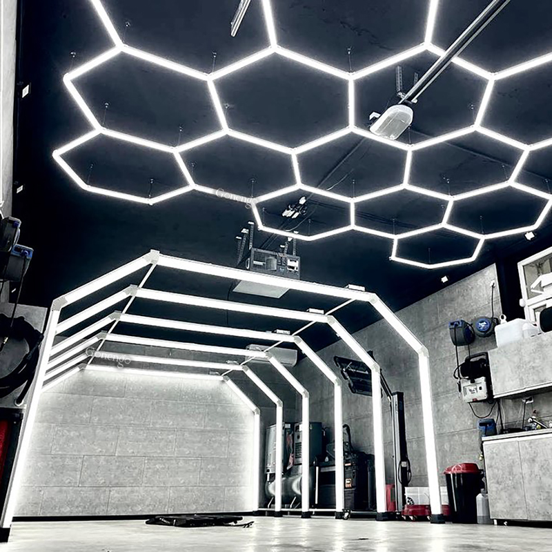 auto repair shop light tunnels