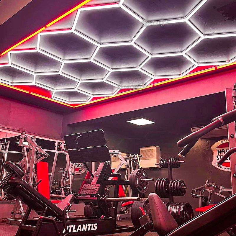 luces hexagonales RGB