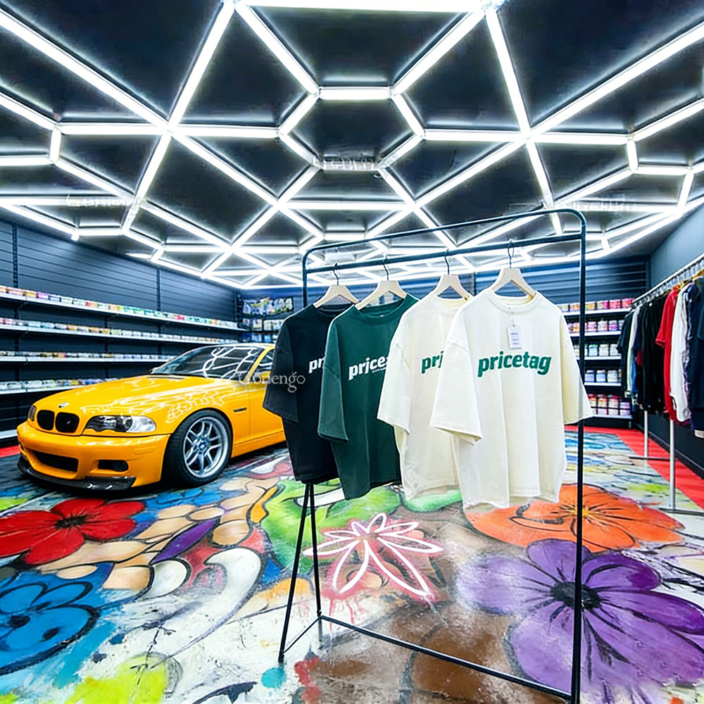 boutique-ceiling-geometric-LED-lights