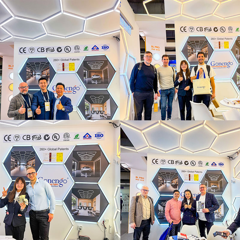 hexagon-LED-lights-for-garage-workshop