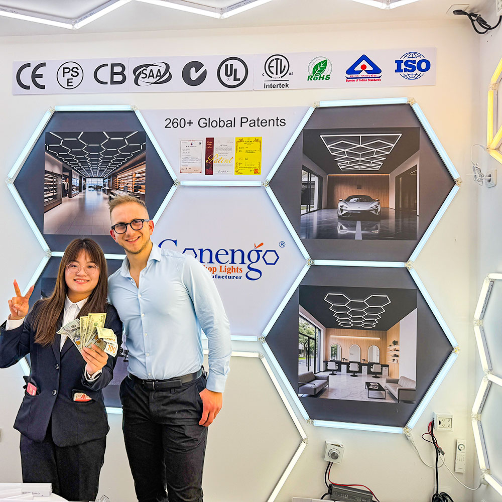 hexagonal-LED-garage-lights