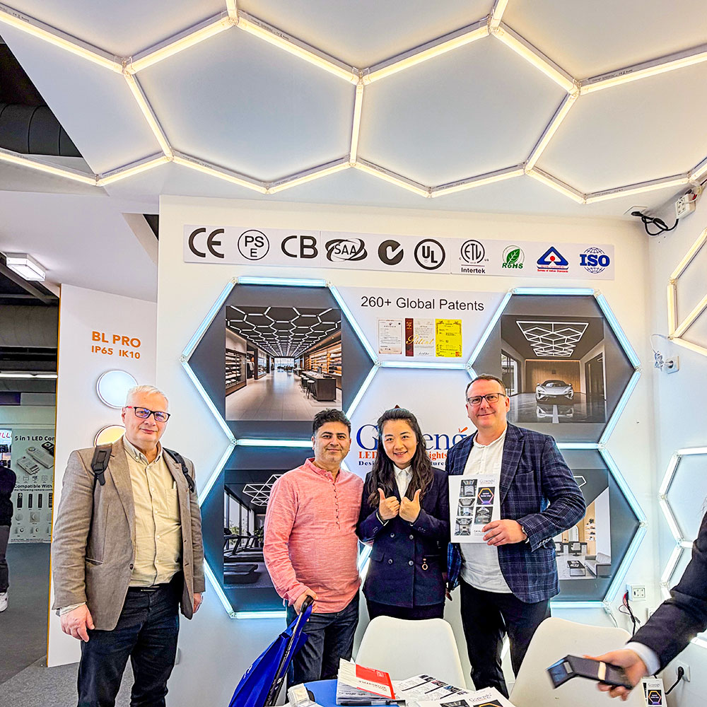 hexagonal-LED-workshop-lights