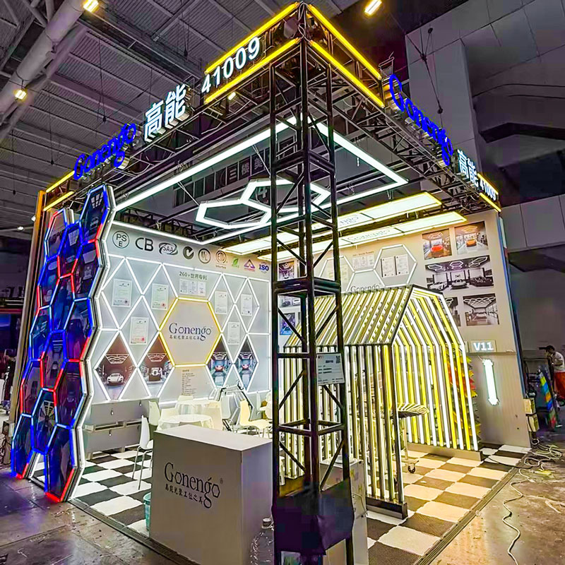 honeycomb-LED-light-for-garage-workshop