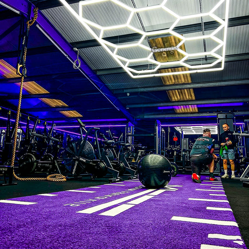honeycomb-LED-gym-light
