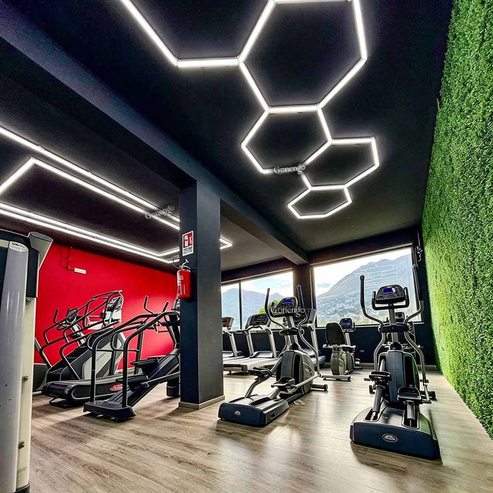 honeycomb-lights-for-gym-workshop