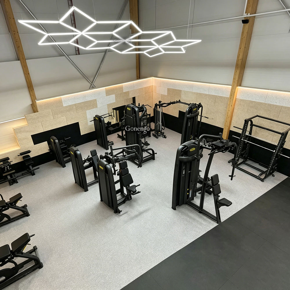 geometric-LED-lights-for-gym-ceiling