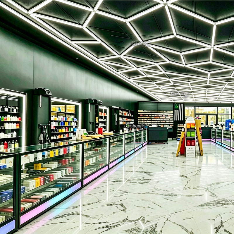 Luces LED de diseño geométrico