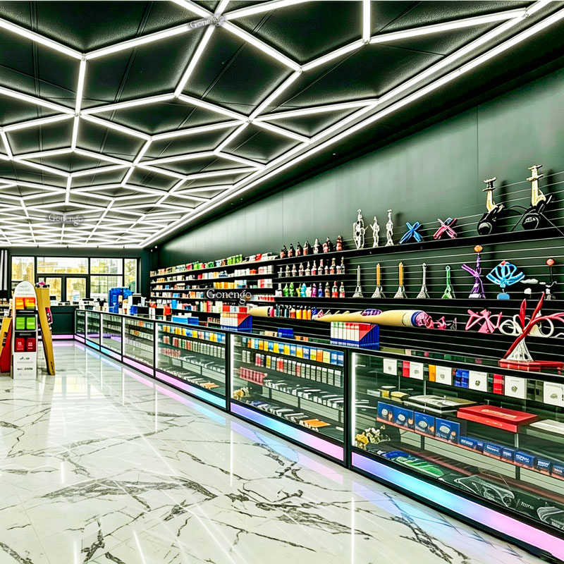 geometric-LED-lights-for-vape-shop